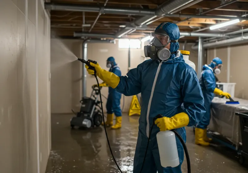 Basement Sanitization and Antimicrobial Treatment process in Auburn, KY